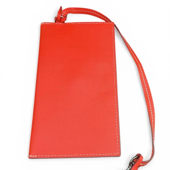 Dooney & Bourke Coral Red Saffiano Leather Wristlet – Elegant Envelope Style wit - Picture 5 of 6